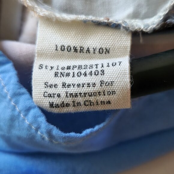 ❤️ 4/$20 Perch Blu Pepper Do It All top Women's 2XL Abstract peasant Keyhole tie - Picture 16 of 16